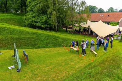 Een teambuilding activiteit in De Forttuin voor De Poterne