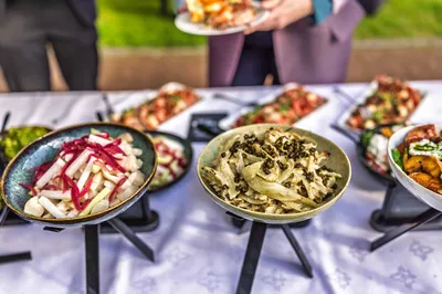 Overheerlijk barbecue buffet met verse groentes